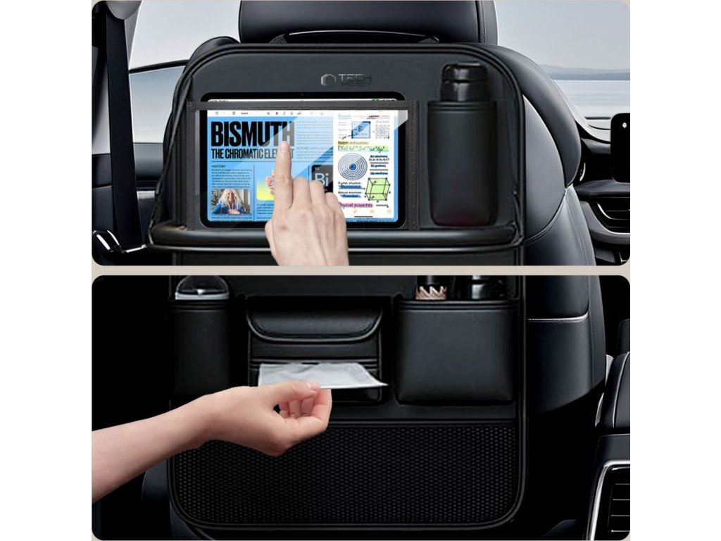 Organizér Tech-Protect UCA100 v aute – predný pohľad