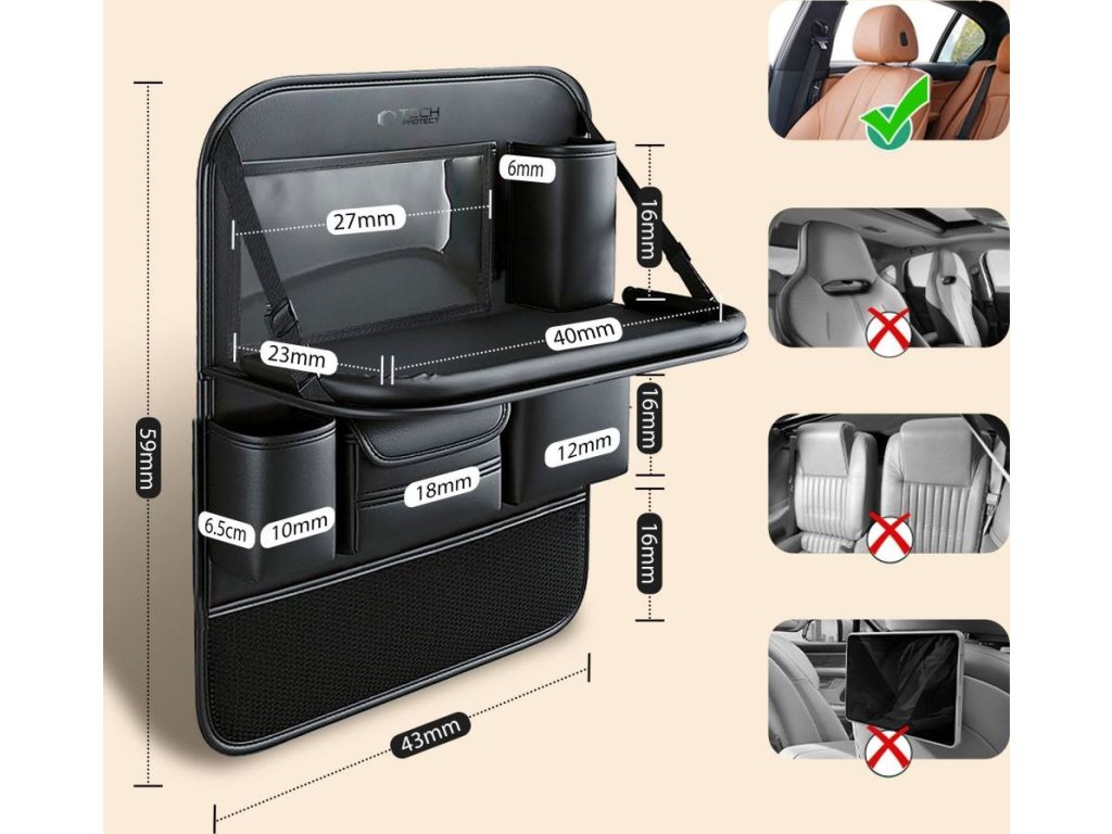 Rozmery organizéra Tech-Protect UCA100